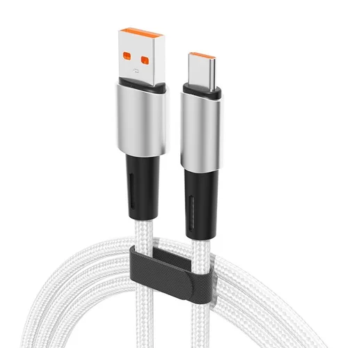 66W Braided Fast Charging USB Cable with Premium Aluminum Alloy Connector for Smartphones