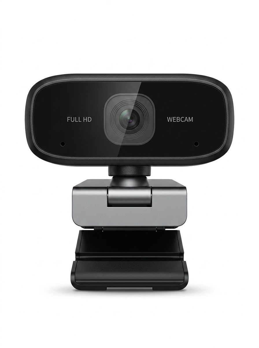 Full HD 1080P Webcam with Built-in Microphone, USB Computer Camera for Streaming, Video Calls, Content Creation