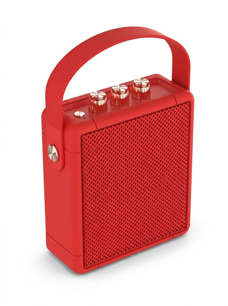 Portable Retro Bluetooth Speaker, 20W Rich HiFi Sound, IPX5 Waterproof, 15H Playback, 30ft Connectivity Range, Vintage Wireless Speaker with Strap
