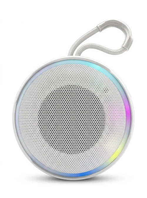 Waterproof Portable Bluetooth Speaker with RGB Lights, 10W Rich Sound, IPX7 Waterproof, 15H Playtime, 30ft Wireless Range, Outdoor Travel Speaker