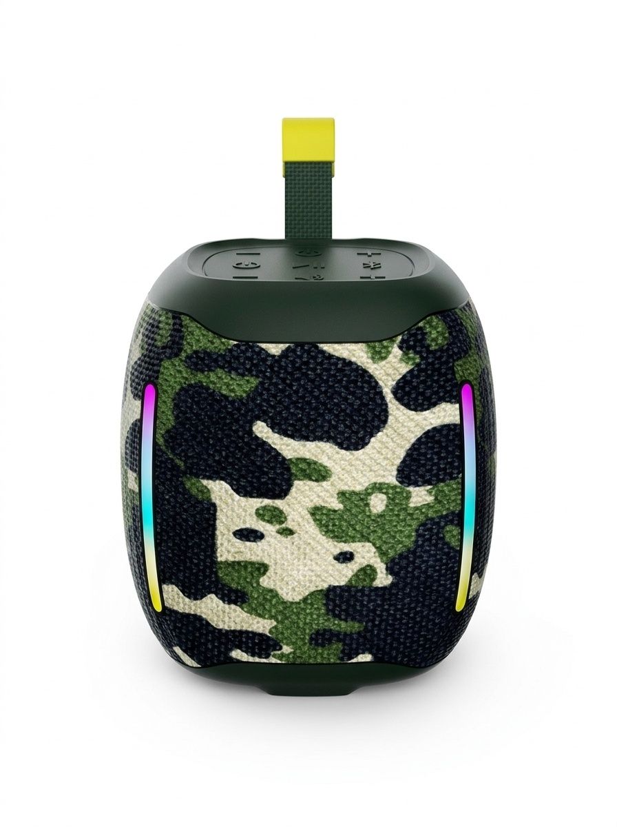 Portable Bluetooth Speaker with RGB Lights, 20W Powerful Deep Bass, IPX7 Waterproof, 15H Playtime, 30ft Range, Wireless Outdoor Speaker with Strap