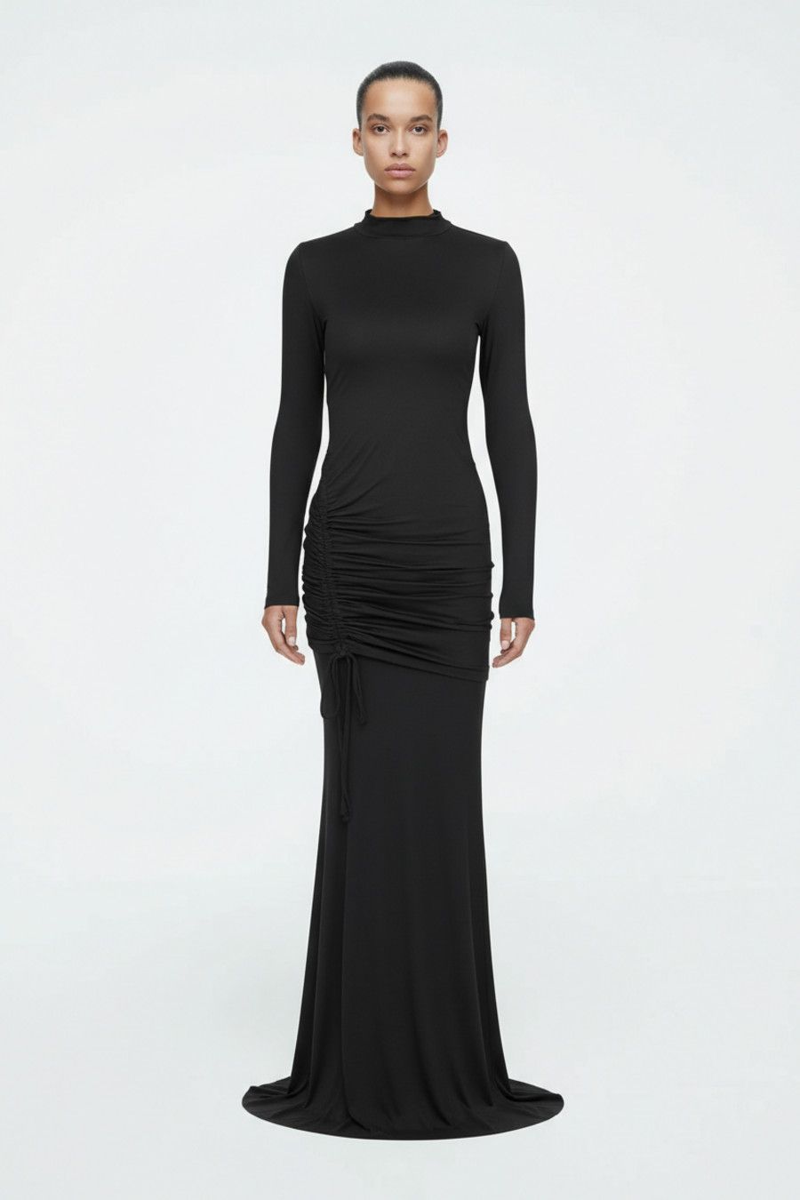 Black Polyester (polyester fiber) Work Style Dresses L SZE-00003