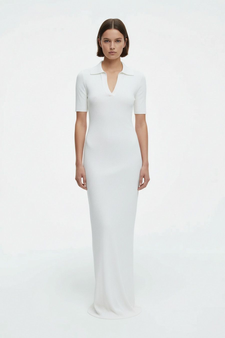 Black Polyester-cotton rib cotton Party Style Dresses L SZE-00008