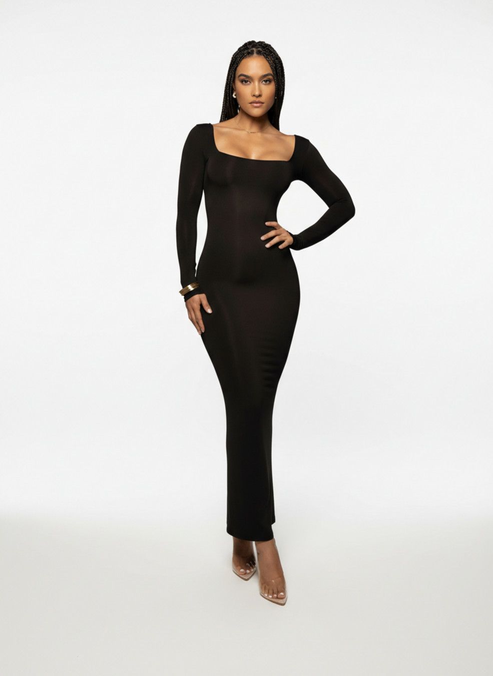 Vestidos de fiesta estilo depilación de seda de leche negra poliéster (fibra de poliéster) L SZE-00012