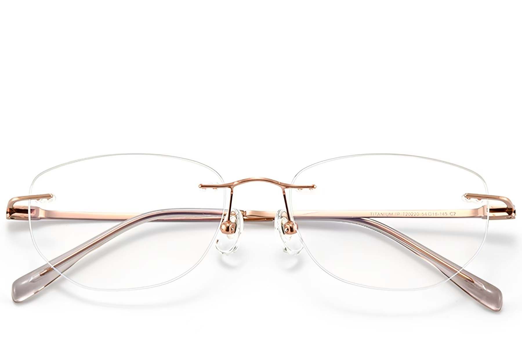 Invisible Pink Titanium Glasses #BS423-0342