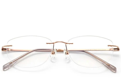 Lunettes invisibles en titane rose #BS423-0342