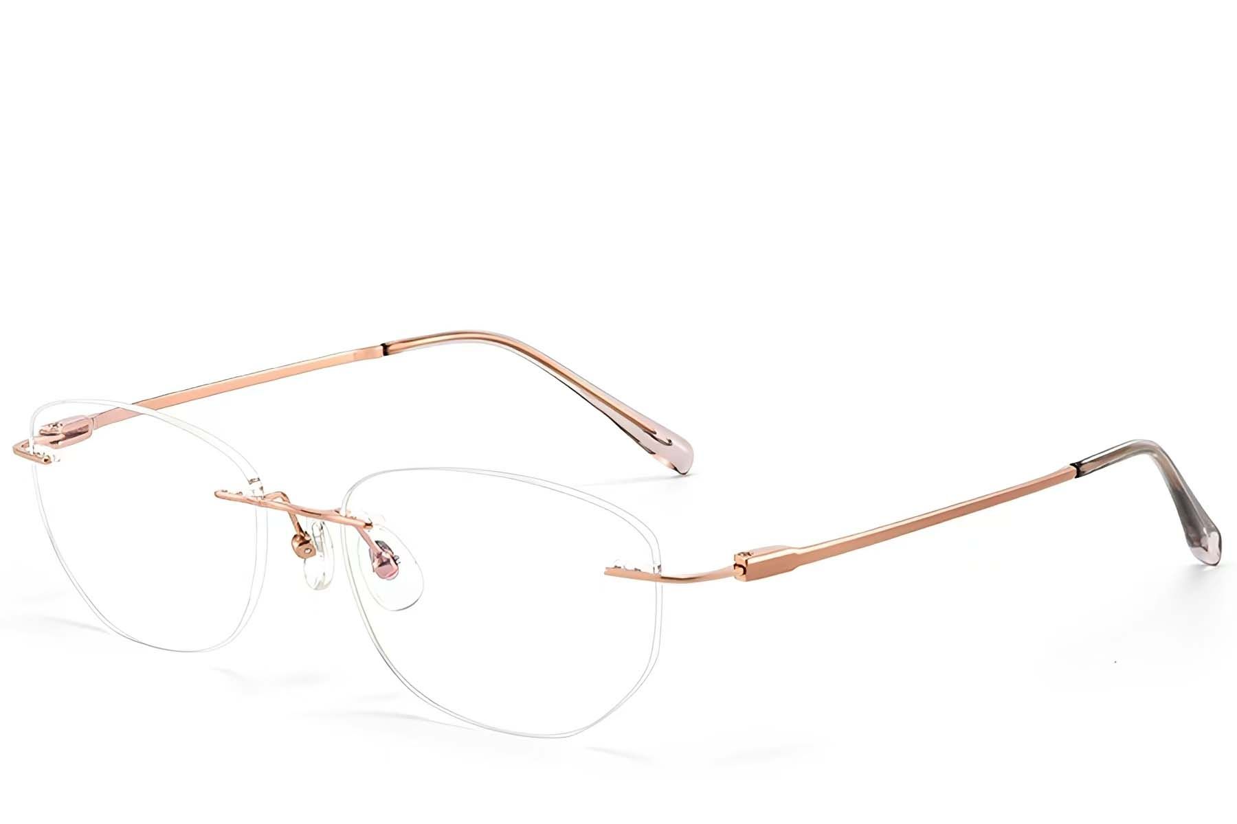 Invisible Pink Titanium Glasses #BS423-0342