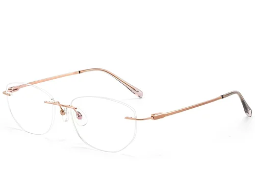 Lunettes invisibles en titane rose #BS423-0342