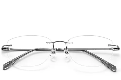 Lunettes invisibles en titane gris #BS423-0343