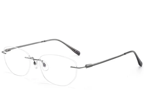 Lunettes invisibles en titane gris #BS423-0343
