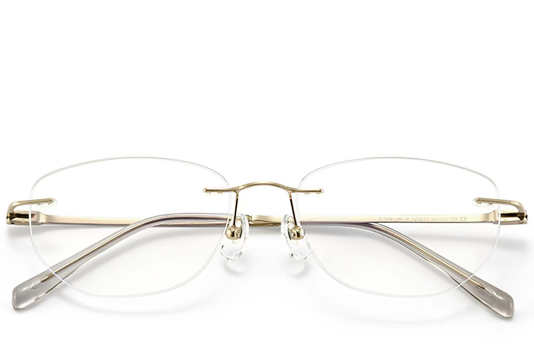 Invisible Golden Titanium Glasses #BS423-0344