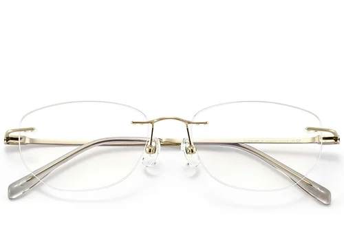 Lunettes invisibles en titane doré #BS423-0344