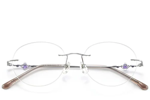 Lunettes invisibles en titane argenté #BS423-0349