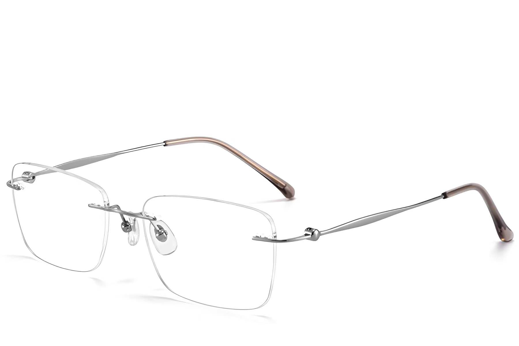 Invisible Silver Titanium Glasses #BS423-0352