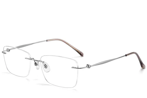 Lunettes invisibles en titane argenté #BS423-0352