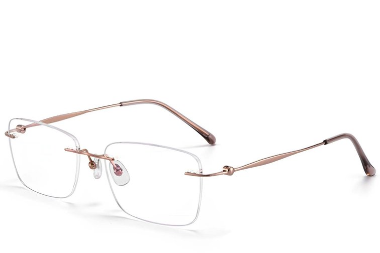 Invisible Pink Titanium Glasses #BS423-0353