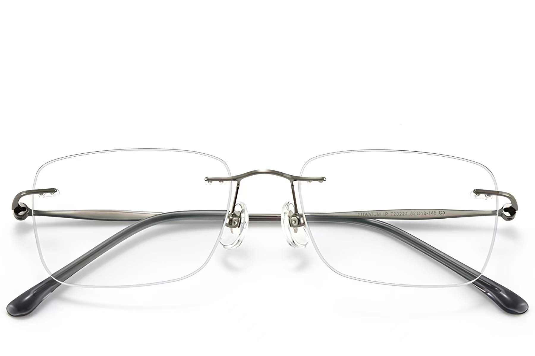 Gafas invisibles de titanio gris #BS423-0354