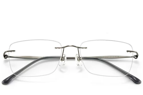 Lunettes invisibles en titane gris #BS423-0354