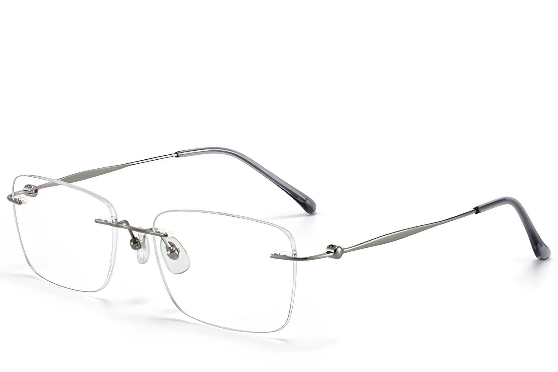 Gafas invisibles de titanio gris #BS423-0354