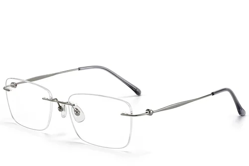 Lunettes invisibles en titane gris #BS423-0354