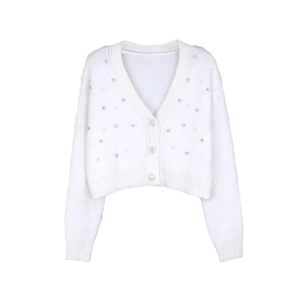 Women's Knit Sweater Cropped Cardigan Long Sleeve Fashion Autumn Winter SSU-00101