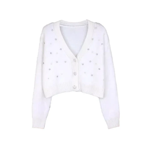 Women's Knit Sweater Cropped Cardigan Long Sleeve Fashion Autumn Winter SSU-00101