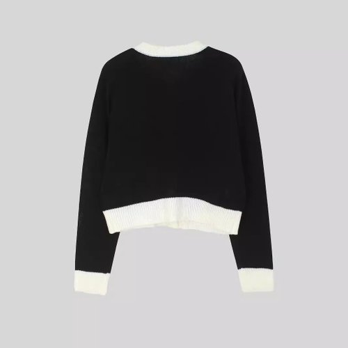 Cardigan corto in maglia da donna a maniche lunghe, primavera/estate
