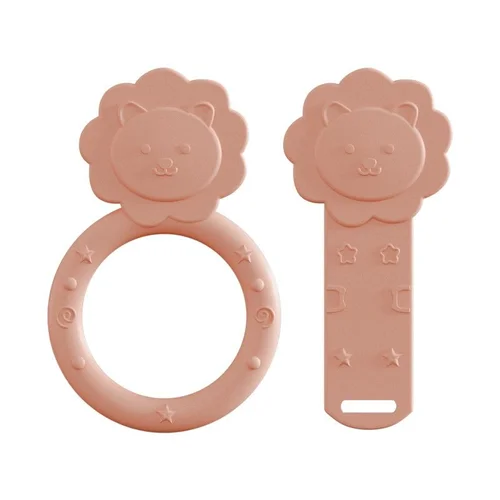 Baby Lion Silicone Teether Set - Soothing Infant Gums