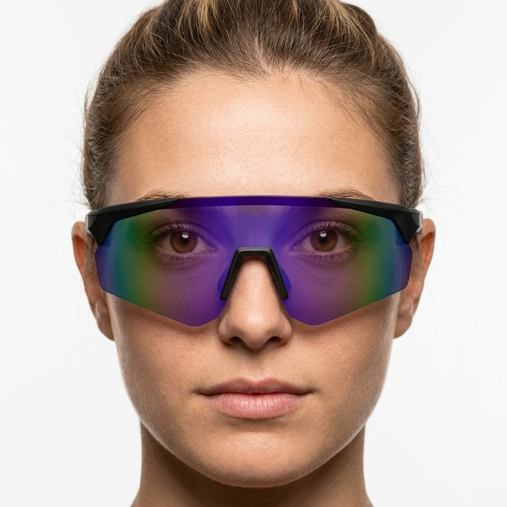QY Pro2 Irregular Purple Plastic Smart Sport Sunglasses #BS1611-0006