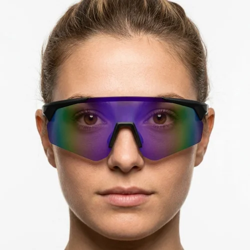 Occhiali da sole sportivi intelligenti QY Pro2 in plastica viola irregolare #BS1611-0006