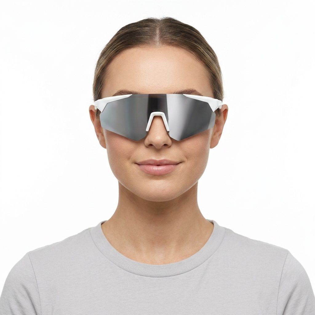 QY Pro2 Irregular Silver Plastic Smart Sport Sunglasses #BS1611-0007