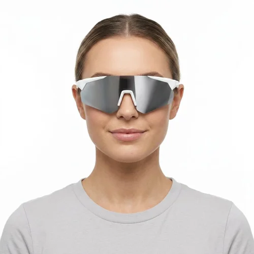 Occhiali da sole sportivi intelligenti QY Pro2 Irregular in plastica argentata #BS1611-0007