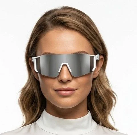 QY Pro1 Irregular Silver Plastic Smart Sport Sunglasses #BS1611-0001