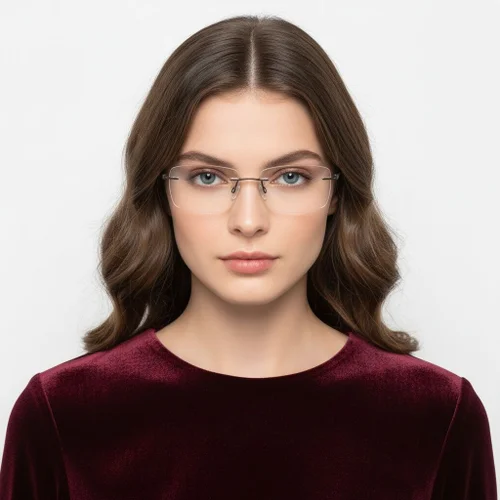 Lunettes invisibles en métal brun #BS2012-0867