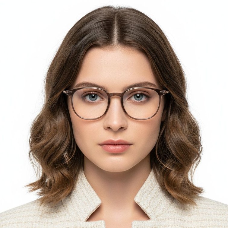 Lunettes rectangulaires marron TR90 #BS0423-0038