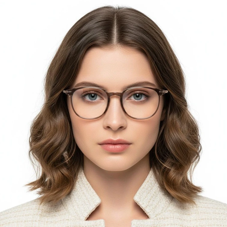 Rectangular Brown TR90 Glasses #BS0423-0038