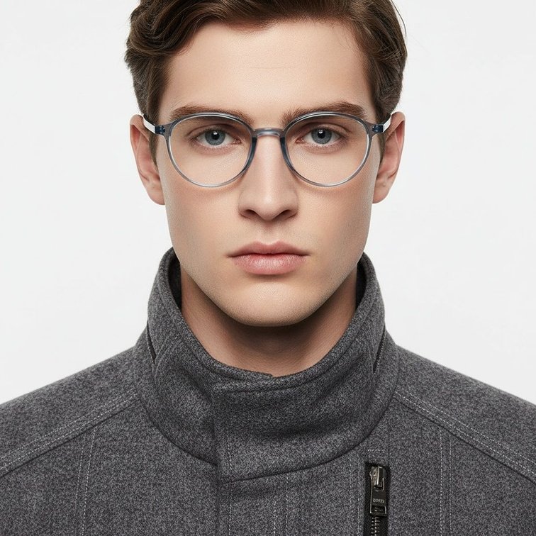Gafas ovaladas azules TR90 #BS0423-0029