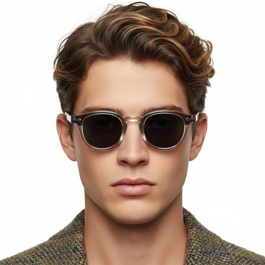 Oval Grey Plastic Sunglasses #BS2503-0204