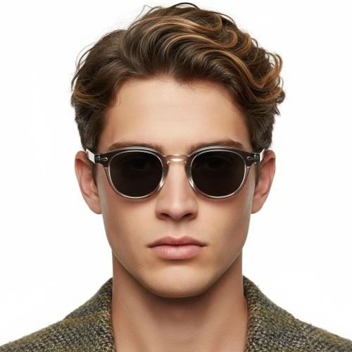 Oval Grey Plastic Sunglasses #BS2503-0204