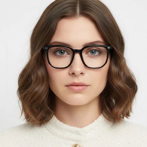 Lunettes rectangulaires noires TR90 #BS0620-0063