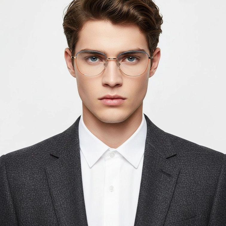 Gafas de metal naranja mariposa #BS2425-0035