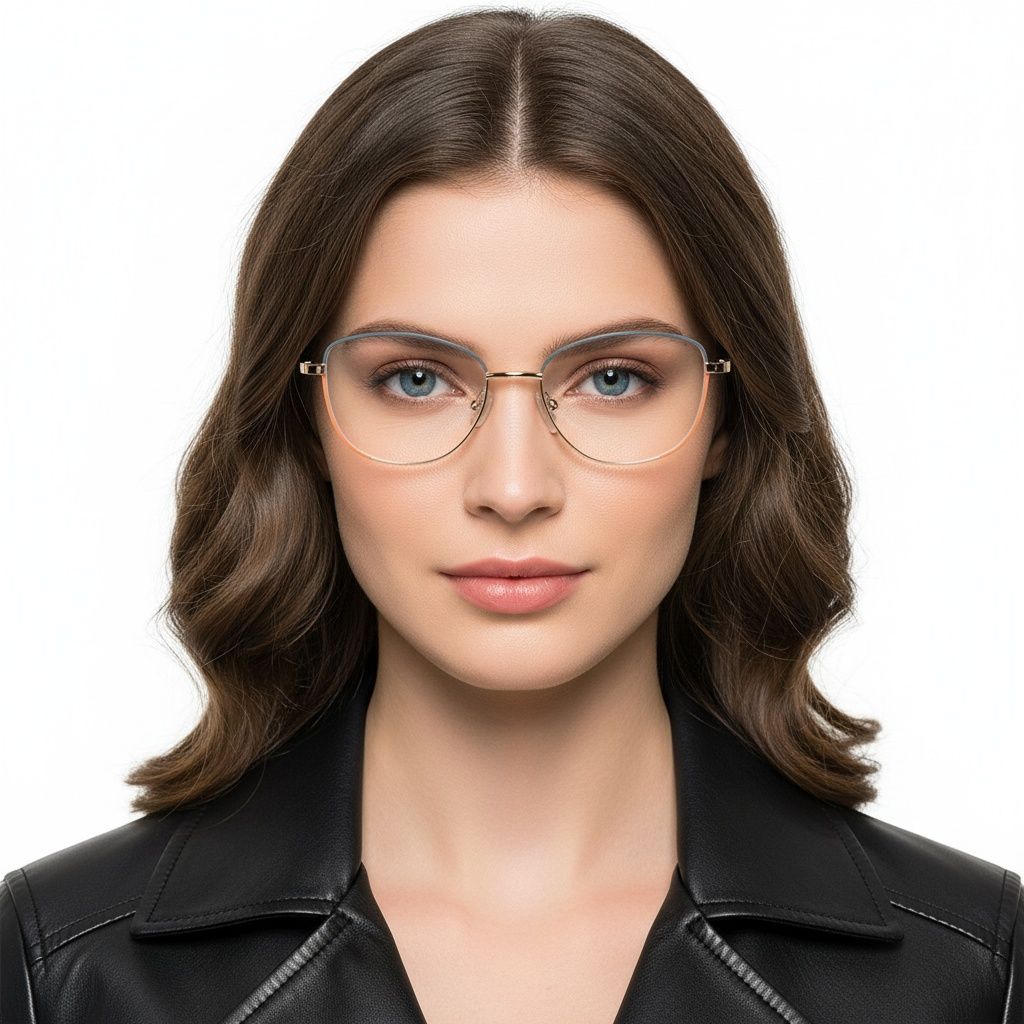 Gafas de metal naranja mariposa #BS2425-0035