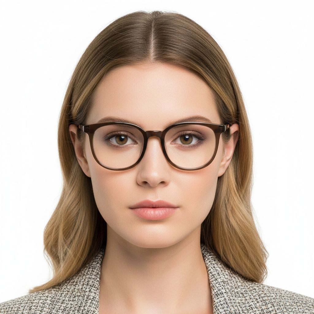 Oval Green TR90 Glasses #BS0420-0415