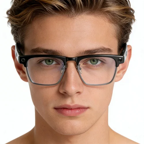 G3 Halbrandlose schwarze TR90 Smart AI Brille #BS705-0003