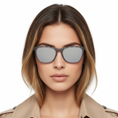 Gafas de sol polarizadas TR90 rectangulares grises #BS0205-0010