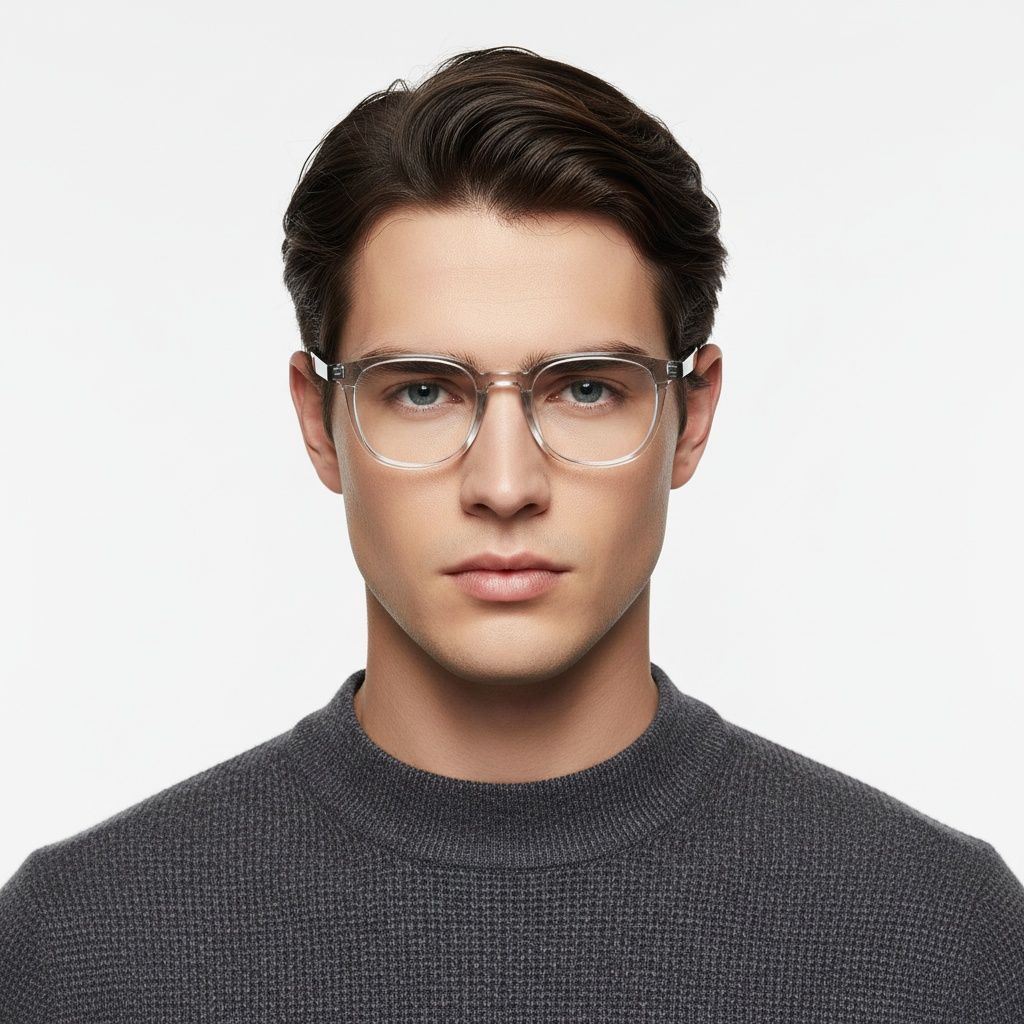 Rectangular Gray TR90 Glasses #BS1924-0287