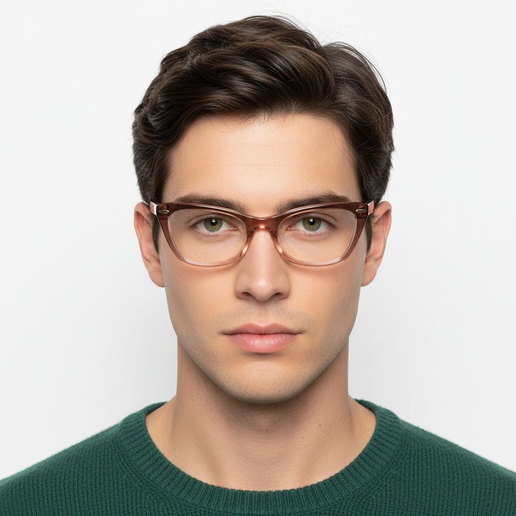 Schmetterlingsrosa Acetatbrille #BS0522-0177