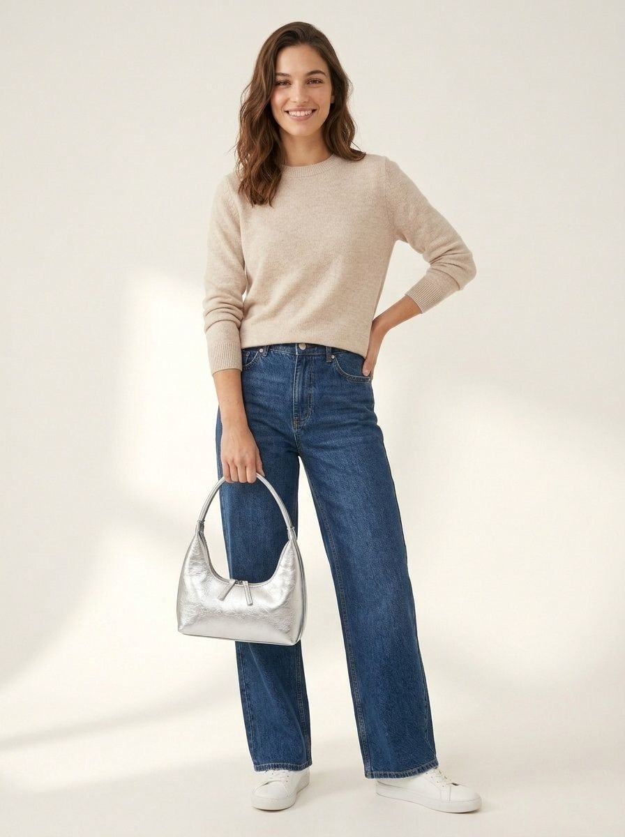 Chic Metallic Hobo Bag - Shoulder Purse for Women