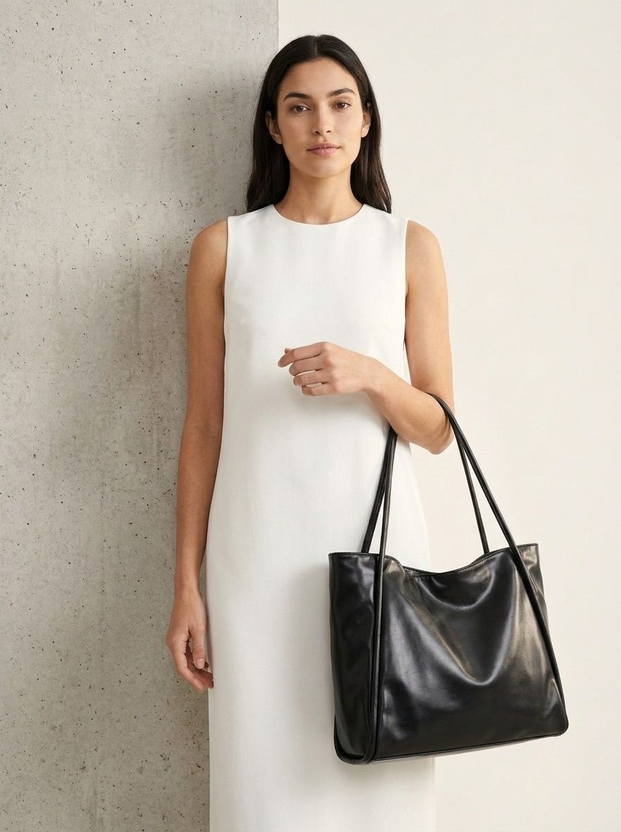 Soft Faux Leather Everyday Tote Shoulder Bag