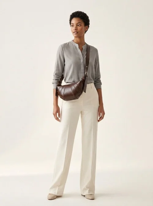 Chic Croissant Shoulder Bag - Vegan Leather Hobo